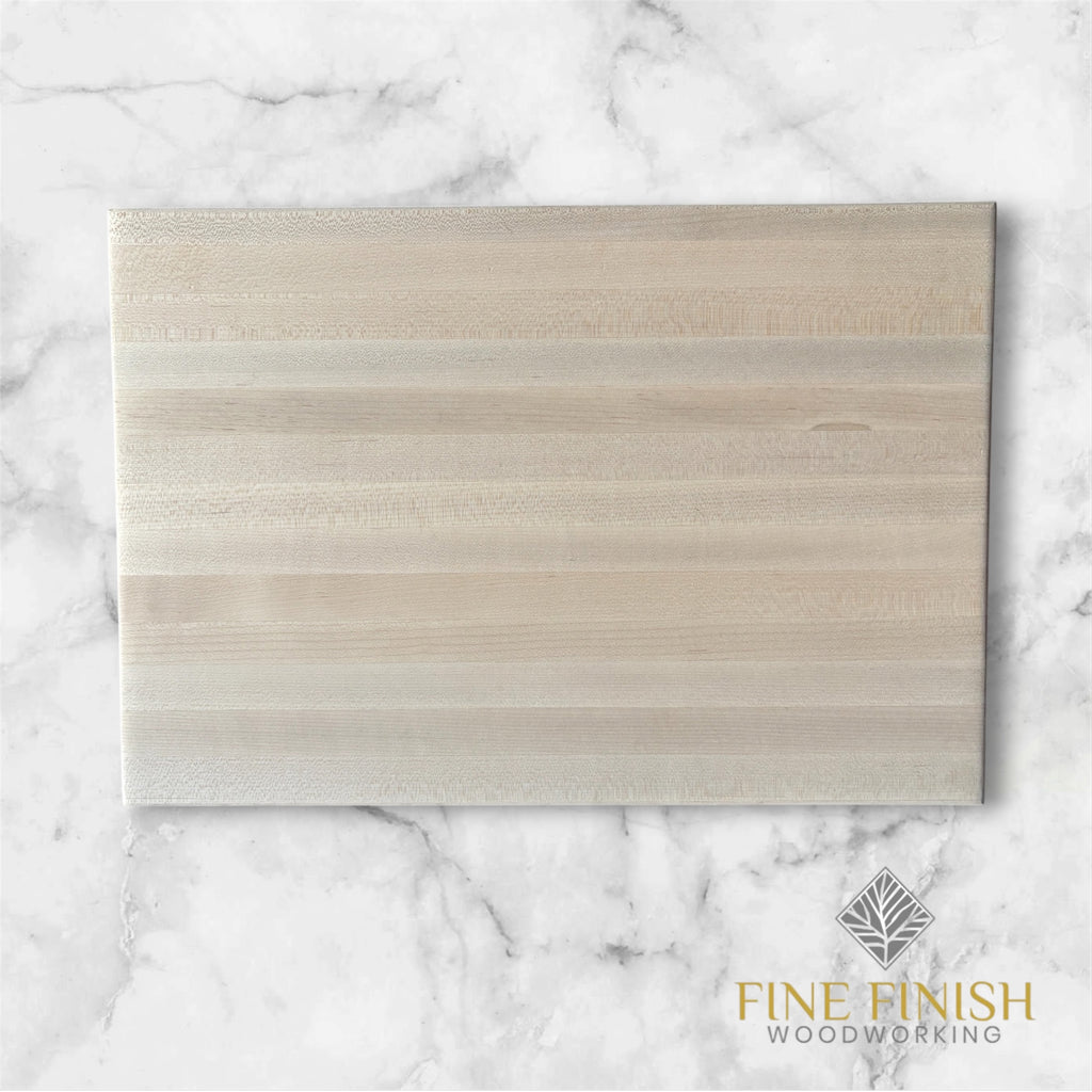 Personalized Wooden Edge Grain Cutting Board | Walnut, Maple, Sapele & Ambrosia Maple