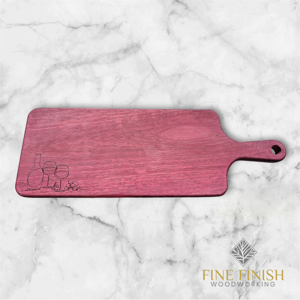 Personalized Hardwood Charcuterie Board – Custom Engraved Serving Cheese Board