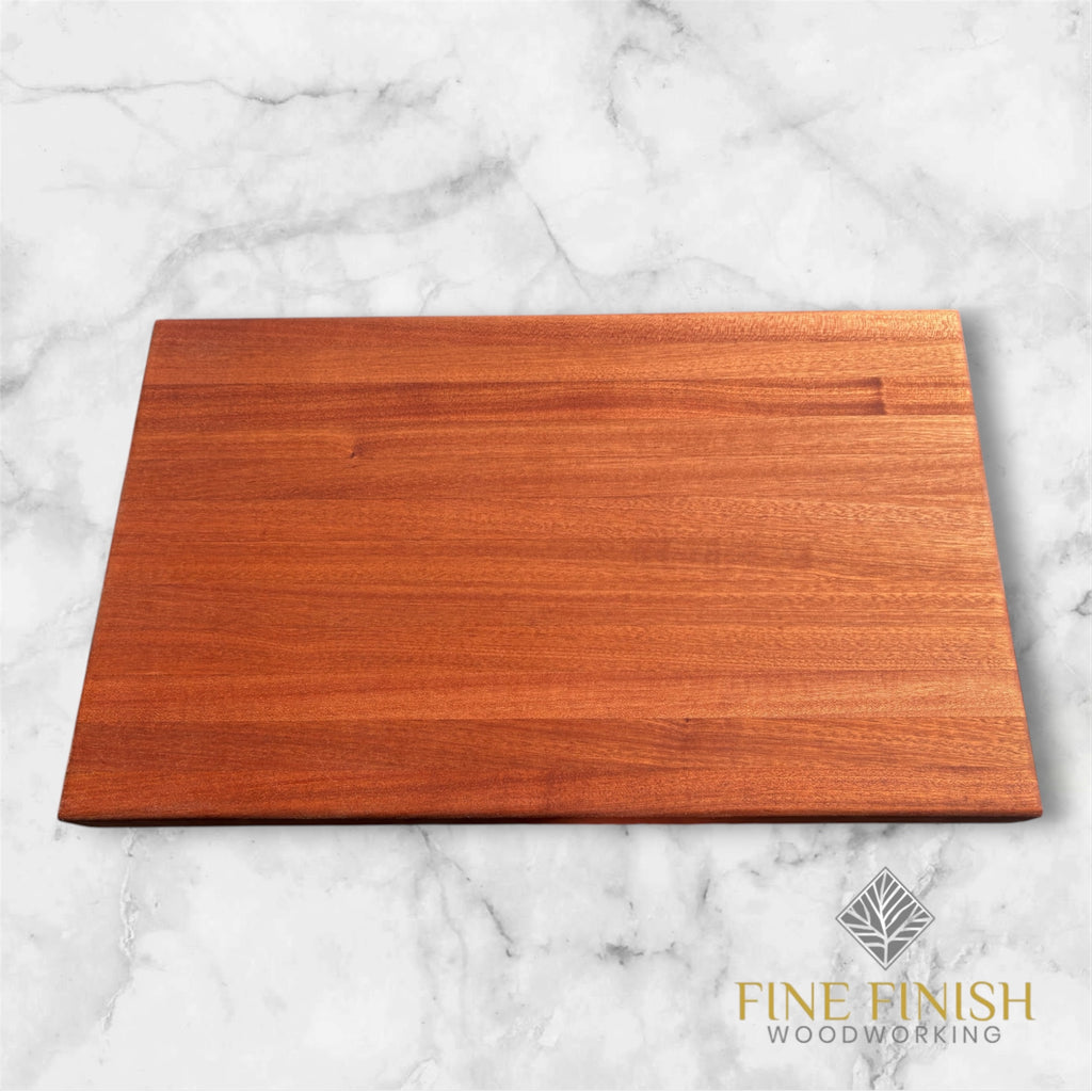 Personalized Wooden Edge Grain Cutting Board | Walnut, Maple, Sapele & Ambrosia Maple