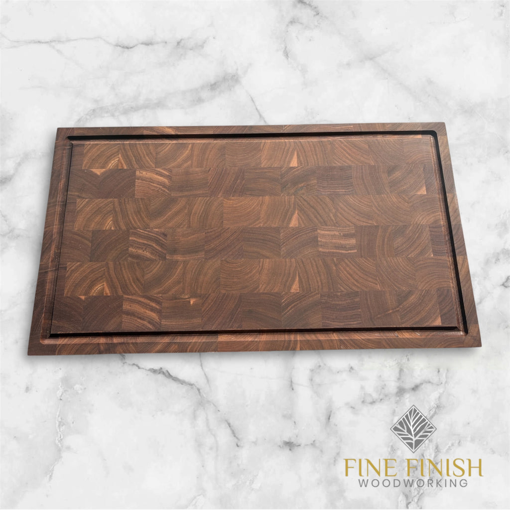 End Grain Cutting Board | Walnut Maple Cherry Butcher Block | Handmade Canadian Hardwood