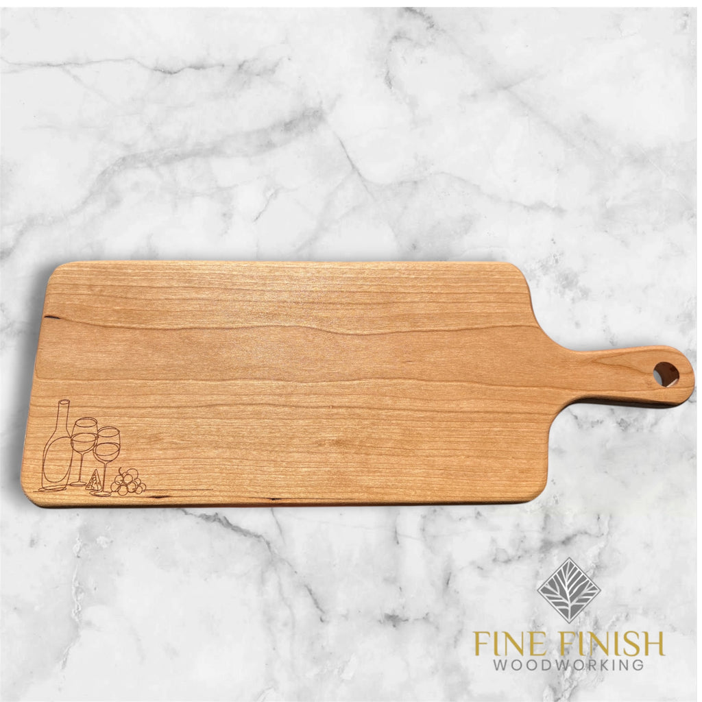 Personalized Hardwood Charcuterie Board – Custom Engraved Serving Cheese Board