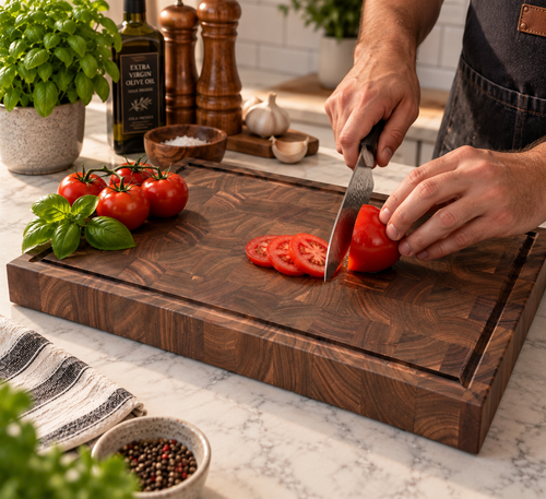 End Grain Cutting Board | Walnut Maple Cherry Butcher Block | Handmade Canadian Hardwood