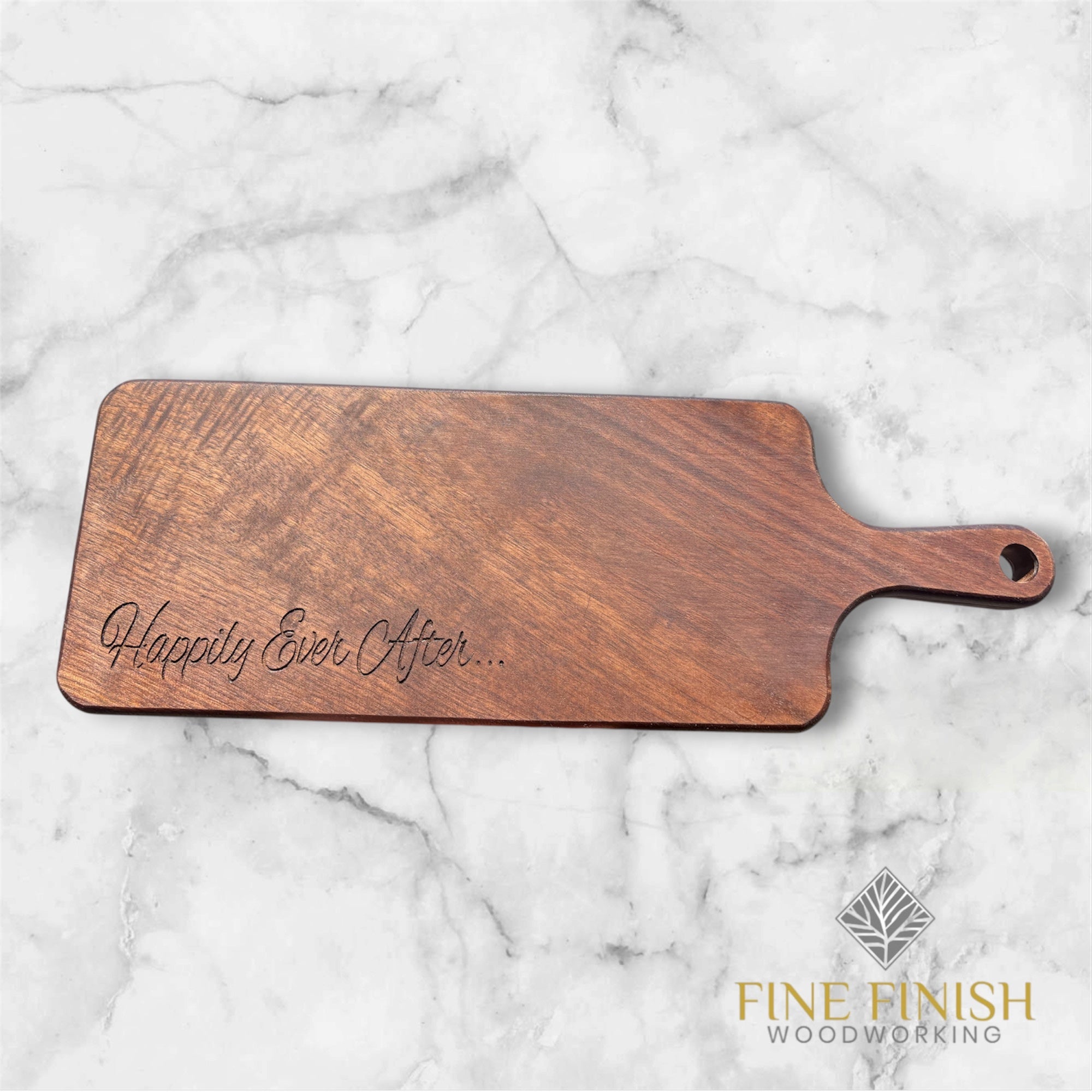 Personalized Hardwood Charcuterie Board – Custom Engraved Serving Cheese Board