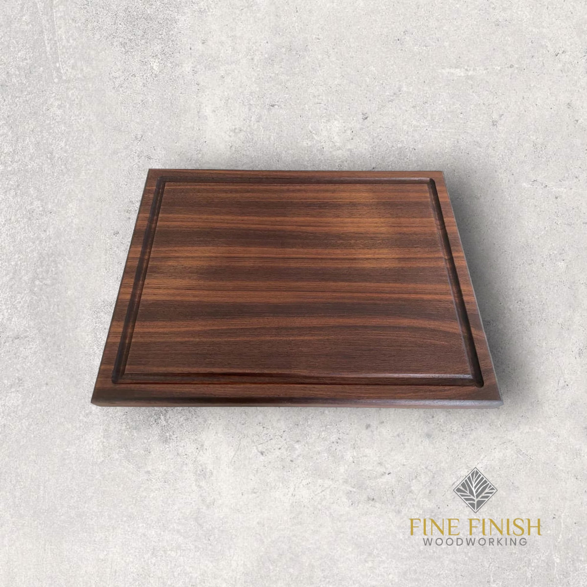 Personalized Wooden Edge Grain Cutting Board | Walnut, Maple, Sapele & Ambrosia Maple