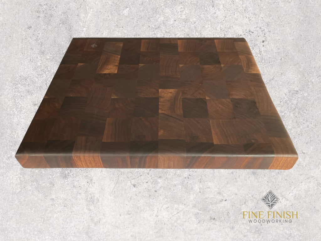 End Grain Cutting Board | Walnut Maple Cherry Butcher Block | Handmade Canadian Hardwood